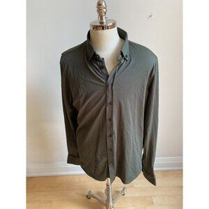 STONE Rose BNWOT Men long sleeve polo shirt green sz XLarge